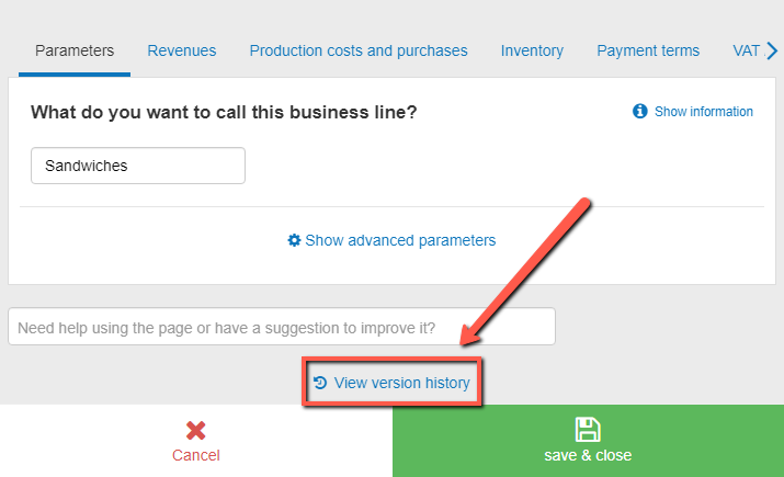 viewing previous versions of the overhead table