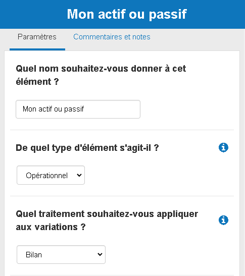 autres actifs et passifs dans The Business Plan Shop