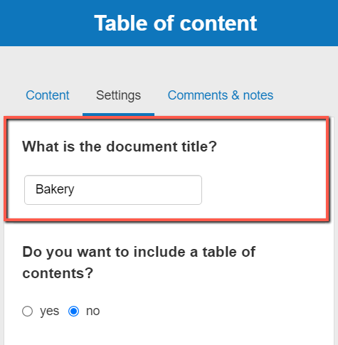  changing the name of my business plan document title from bakery
