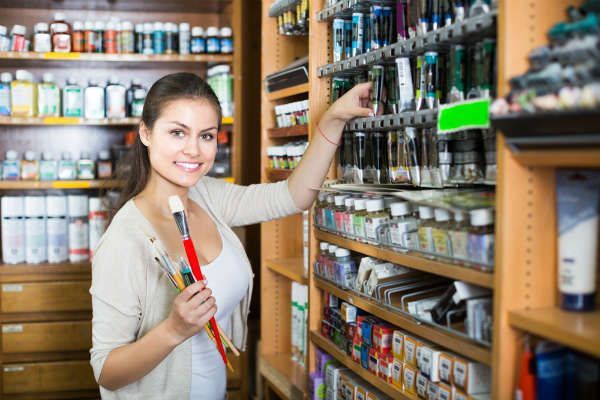 products in a recently opened craft shop