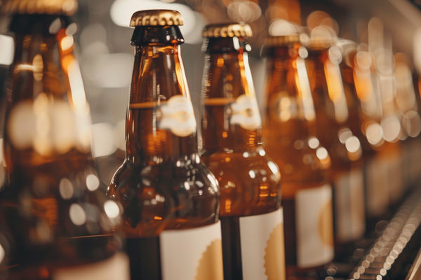 brewery business plan: bottles of beer being manufactured