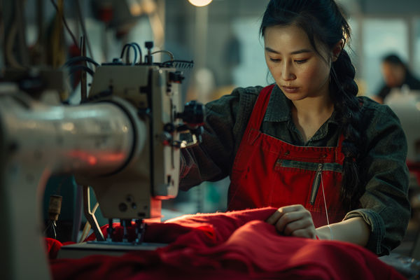 clothing manufacturer business plan: worker tailoring clothes
