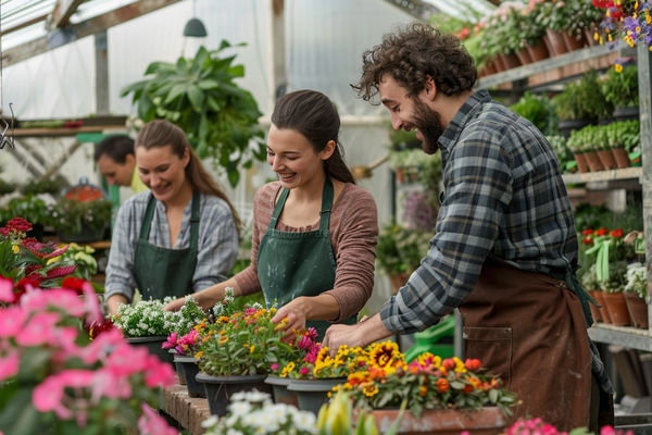 plan d'affaires pour pépinières : agriculteurs au travail