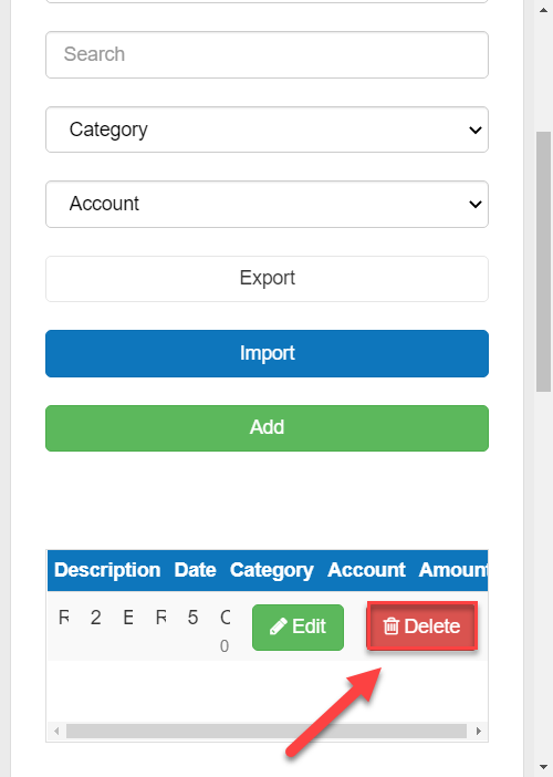 deleting unnecessary historical financial data on desktop