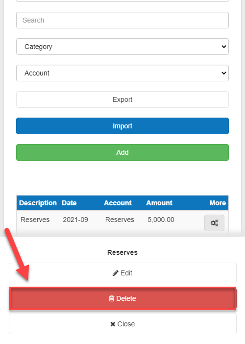 deleting unnecessary historical financial data on mobile