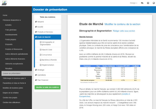 solution de business plan en ligne pour étudiants
