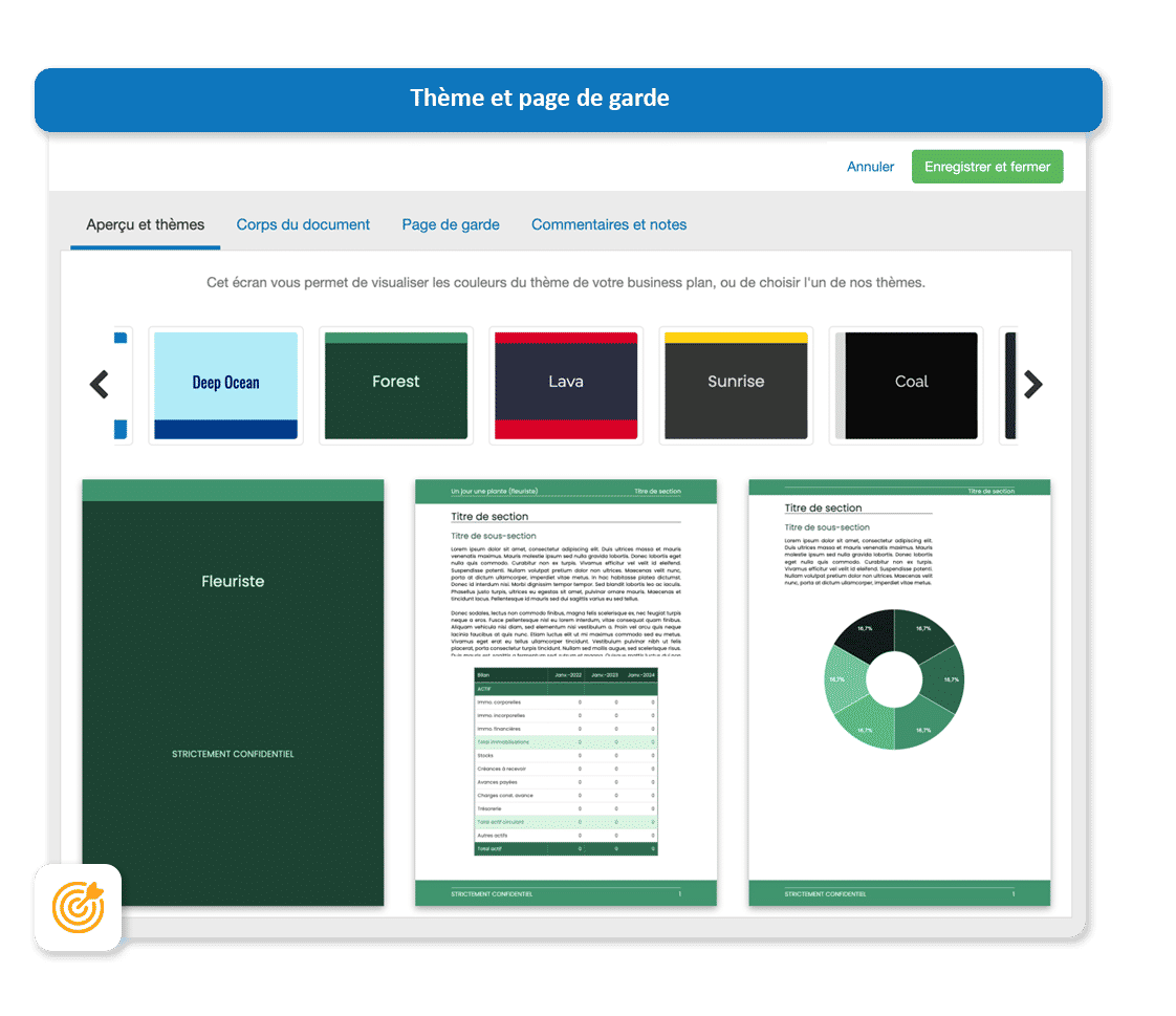 business plan création entreprise en ligne : charte graphique
