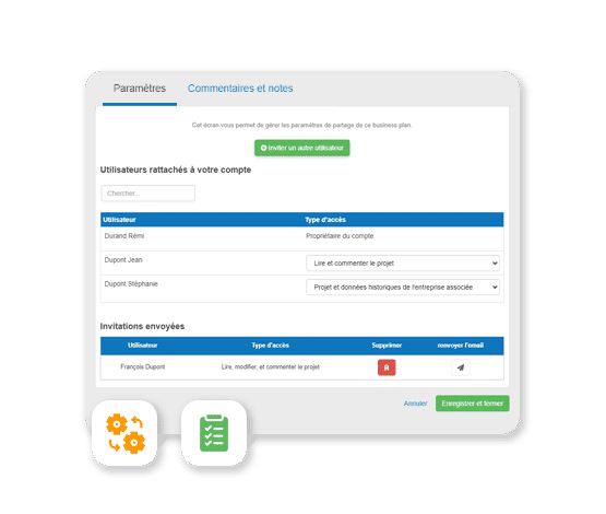 The Business Plan Shop collaboration avec associés créant une entreprise