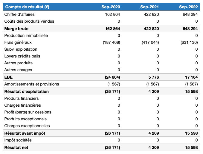 compte de résultat prévisionnel de conciergerie