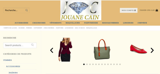 JOUANECAIN site internet vente chaussures et vêtements hommes et femmes