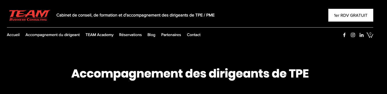 Team Business Consulting site cabinet d'accompagnement TPE PME