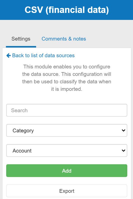 configuring my historical financial data sources