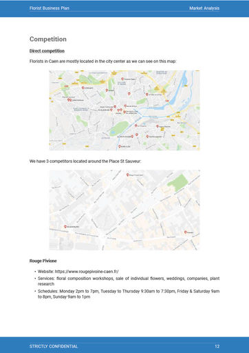 market analysis section of the business plan templates