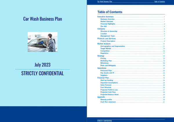 open a car wash with a business plan