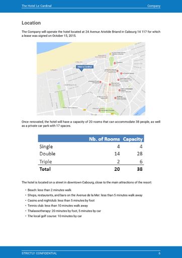 company overview included in hotel business plan template