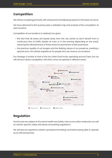 market analysis section of the food truck business plan template