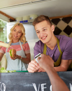 food truck owner using our business plan template