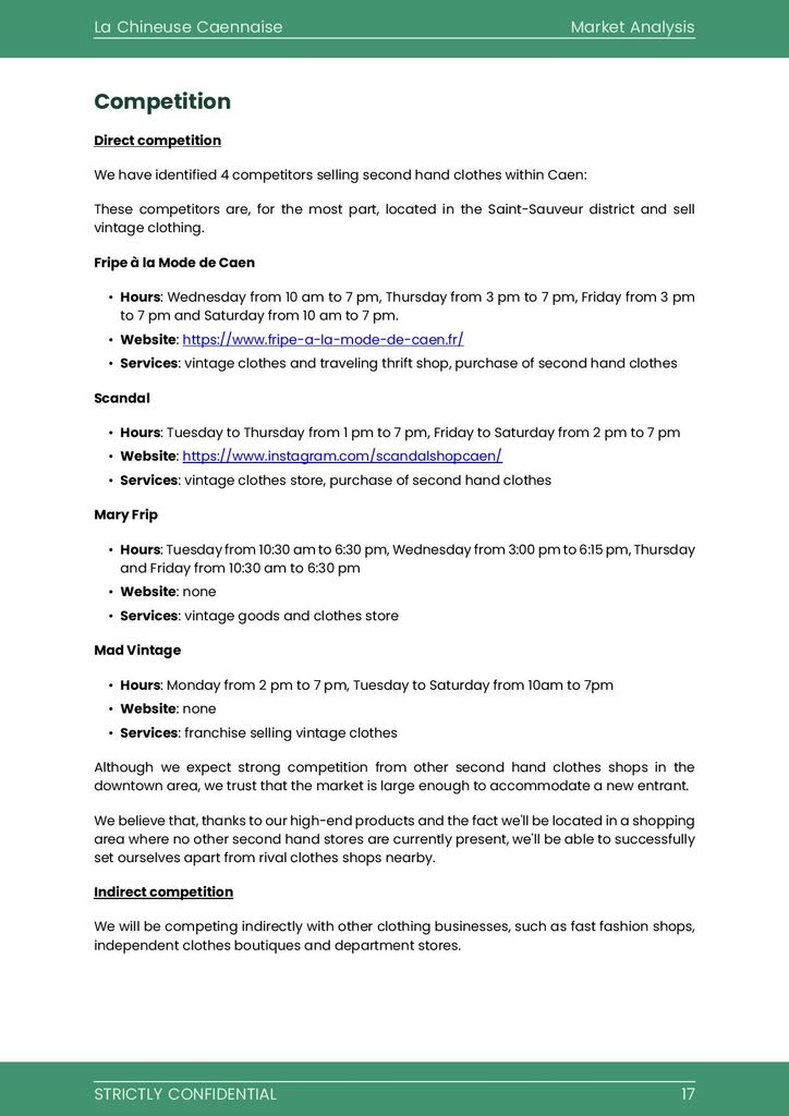 Thrift shop business plan template