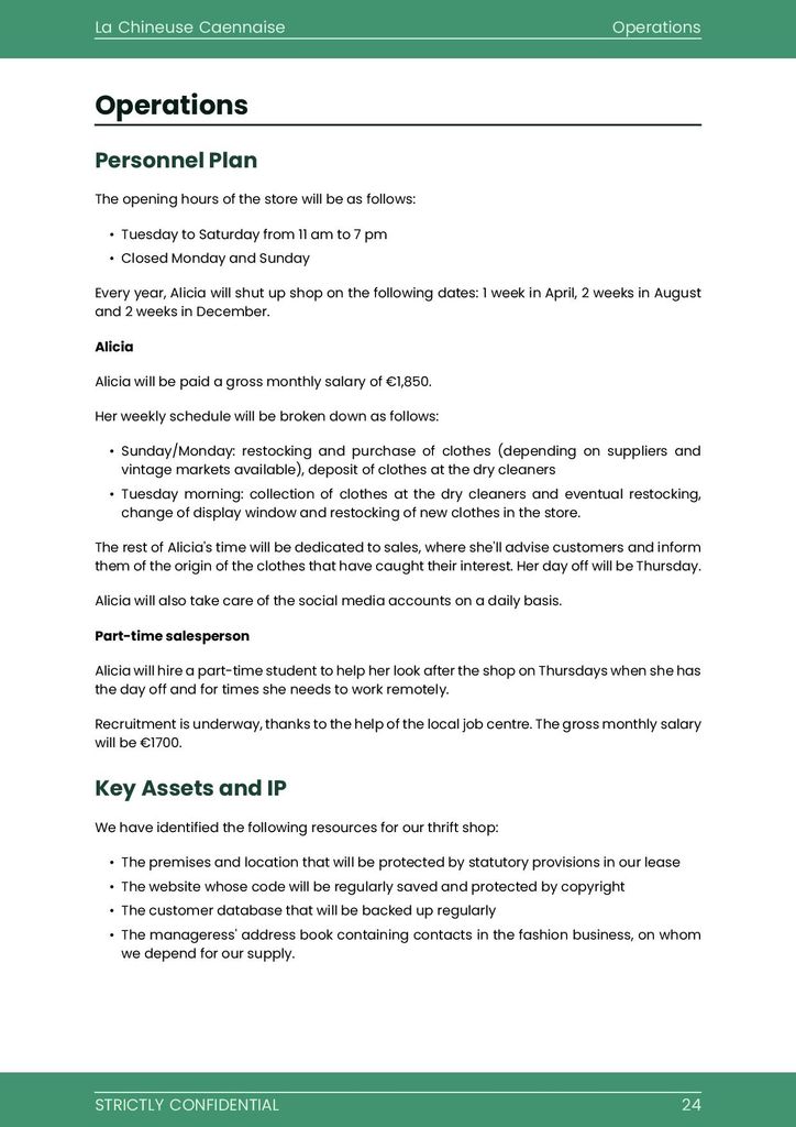 Thrift shop business plan template