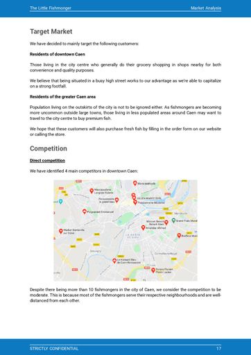 market analysis section of the fishmonger business plan template