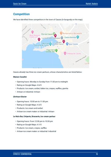 market analysis section of the ice cream parlour business plan template