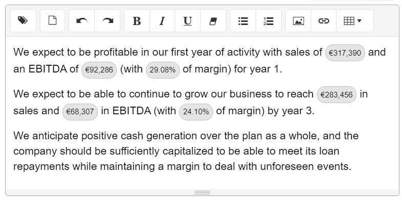 Business plan word: smart tags