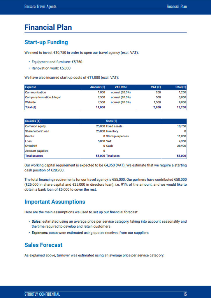 business plan for a travel agency pdf