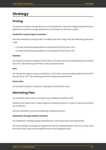 microbrewery business plan example: stragtegy section