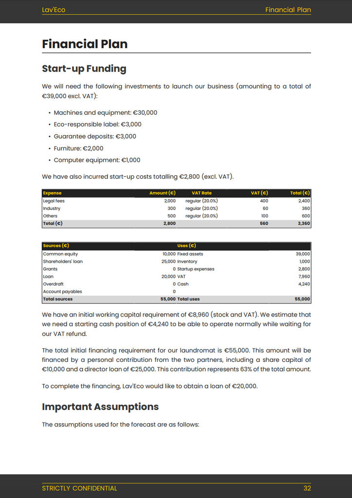 Laundromat Business Plan Template Free