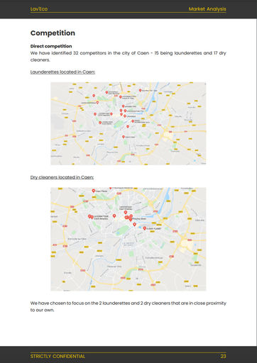 market analysis section of the dry cleaner & laundromat business plan template