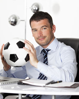 indoor football venue owner using our business plan template