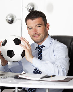indoor football venue owner using our business plan template