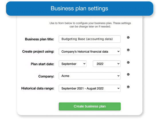 what is quickbooks business plan tool