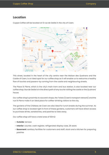 cafe shop business plan pdf company overview included in coffee shop business plan template