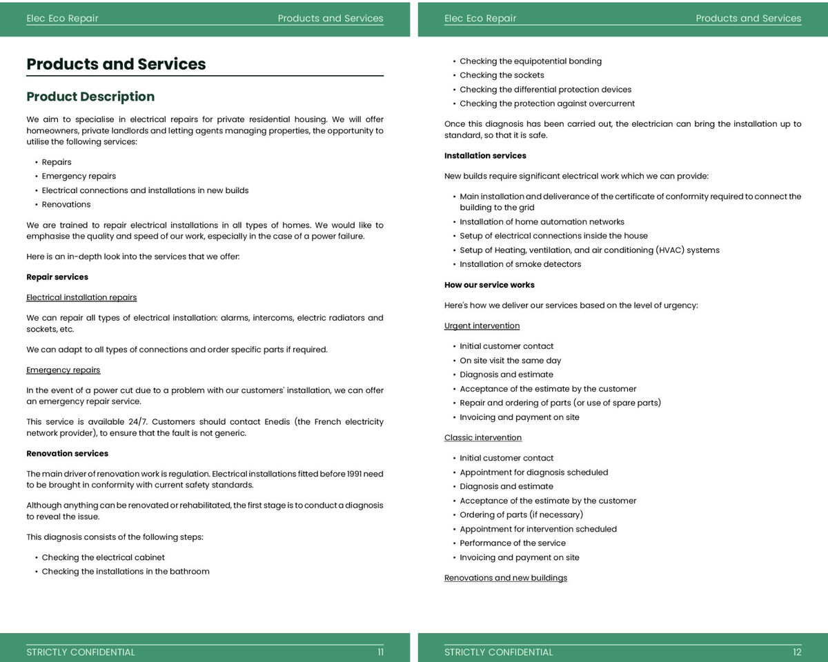 How to write the products and services section of your business plan