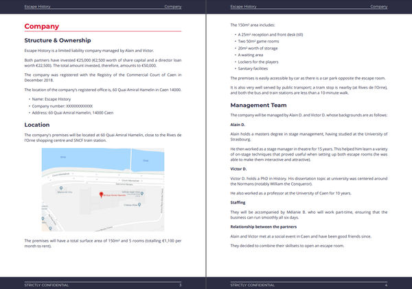 geographic location business plan