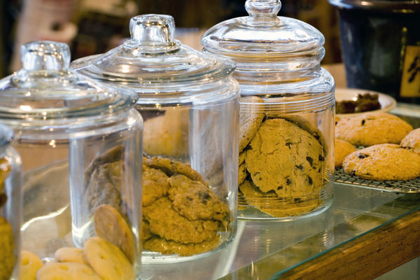 a range of cookies in a jar, each one a different flavour: illustration for the products and services section of the business plan