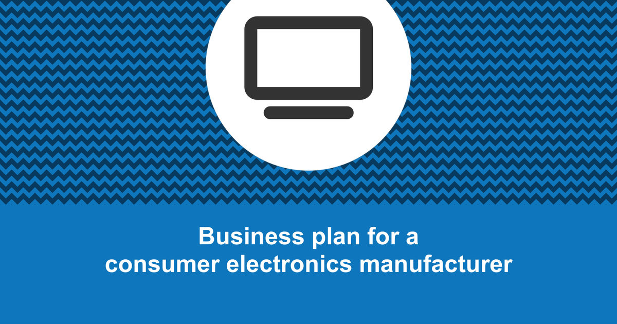 electronic products business plan