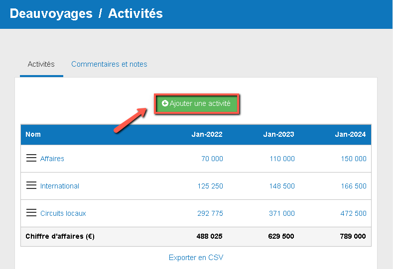 comment ajouter une nouvelle provision