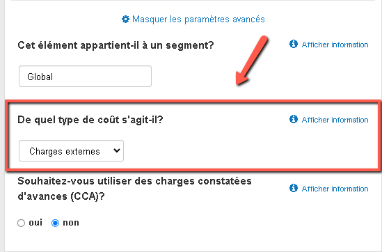 choisir une catégorie applicable pour améliorer la précision du logiciel de plan d'affaires
