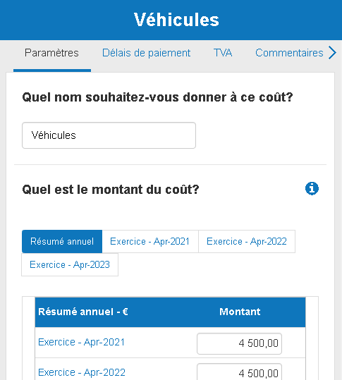 frais généraux fixes dans The Business Plan Shop