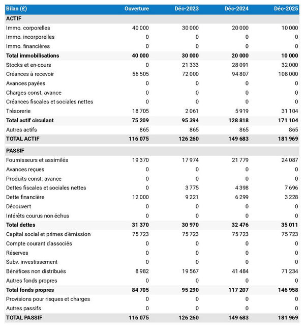 business plan de fabricant de landaus et de poussettes avec exemple de bilan prévisionnel