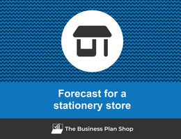 How to create projected financials for a stationery store?