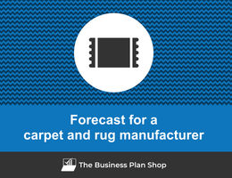 How to create projected financials for a carpet and rug manufacturer?