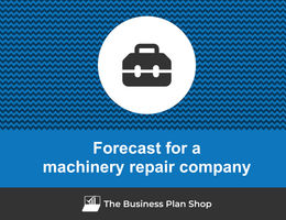 How to create projected financials for a machinery repair company?