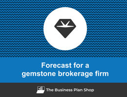 How to create projected financials for a gemstone brokerage firm?