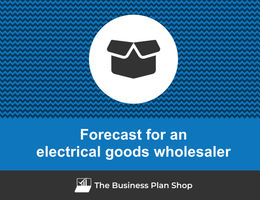 How to create projected financials for an electrical goods wholesaler?