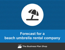 How to create projected financials for a beach umbrella rental company?