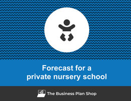 How to create projected financials for a private nursery school?
