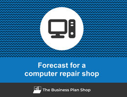How to create projected financials for a computer repair shop?